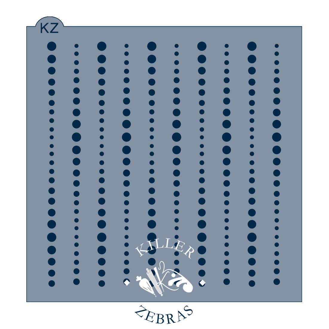 5.5 x 5.5 Stencil Dotted Pinstripes Stencil