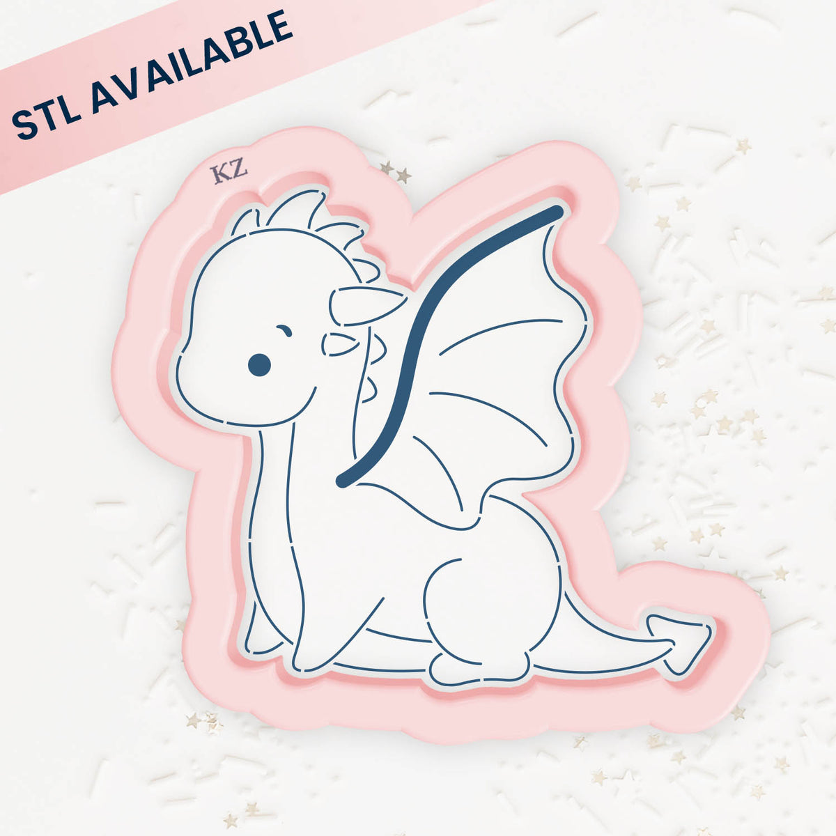 Cookie Cutters Dragon (Style 1) Cutter/Stencil