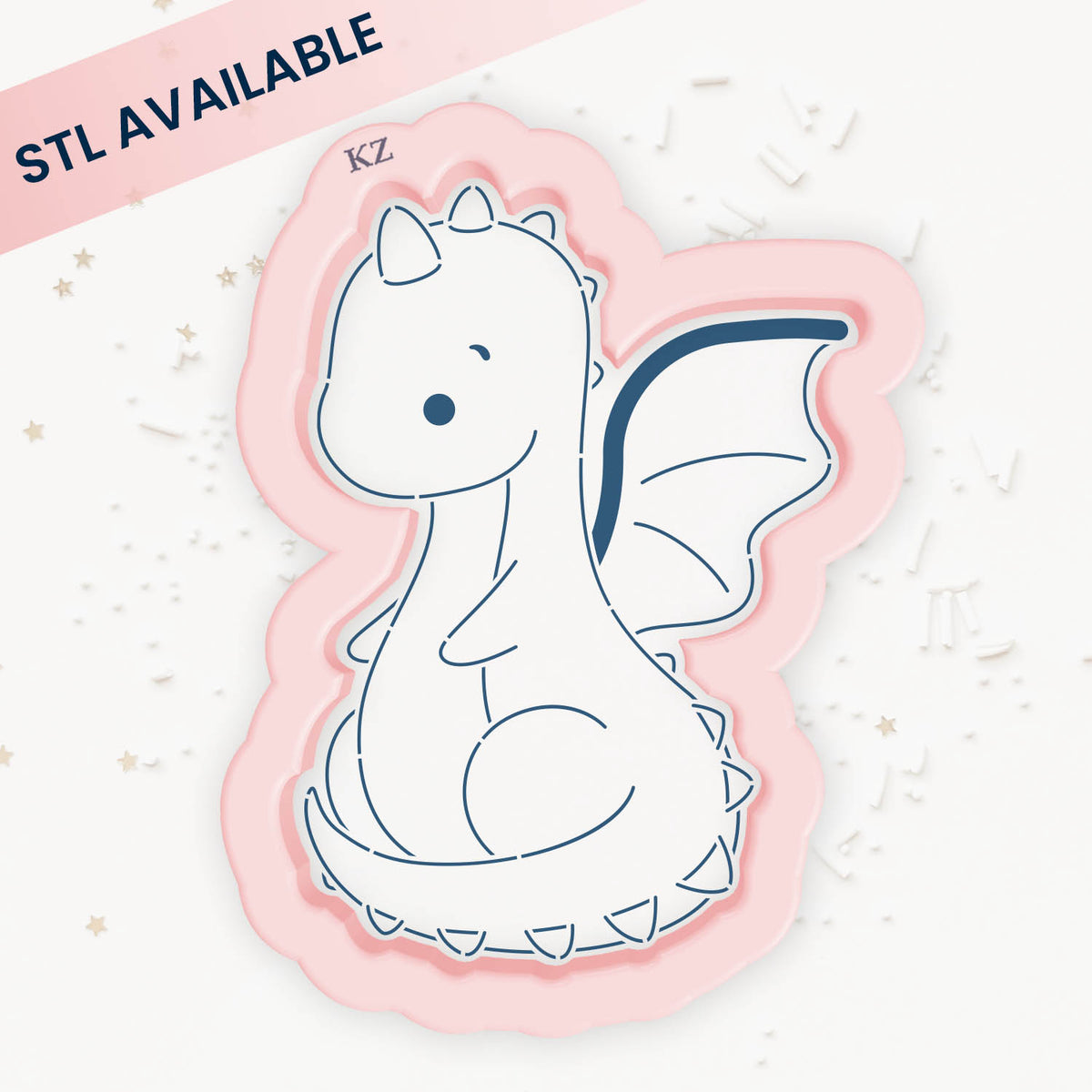 Cookie Cutters Dragon (Style 2) Cutter/Stencil