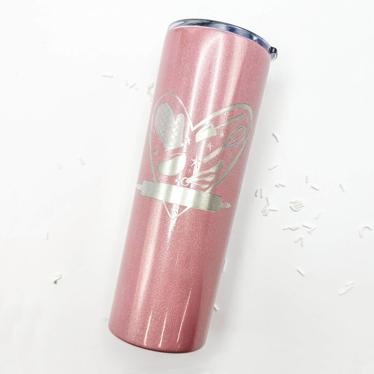 Tumbler Dusty Rose Glitter Stainless Steel 20 oz. Tumbler