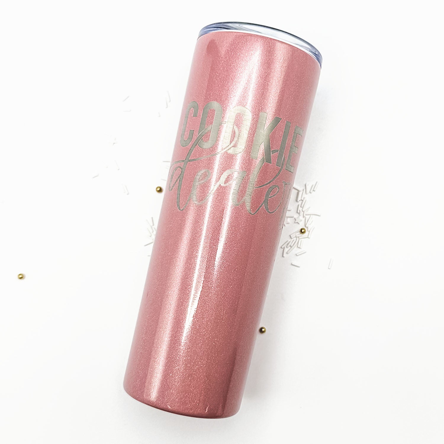 Tumbler Dusty Rose Glitter Stainless Steel 20 oz. Tumbler