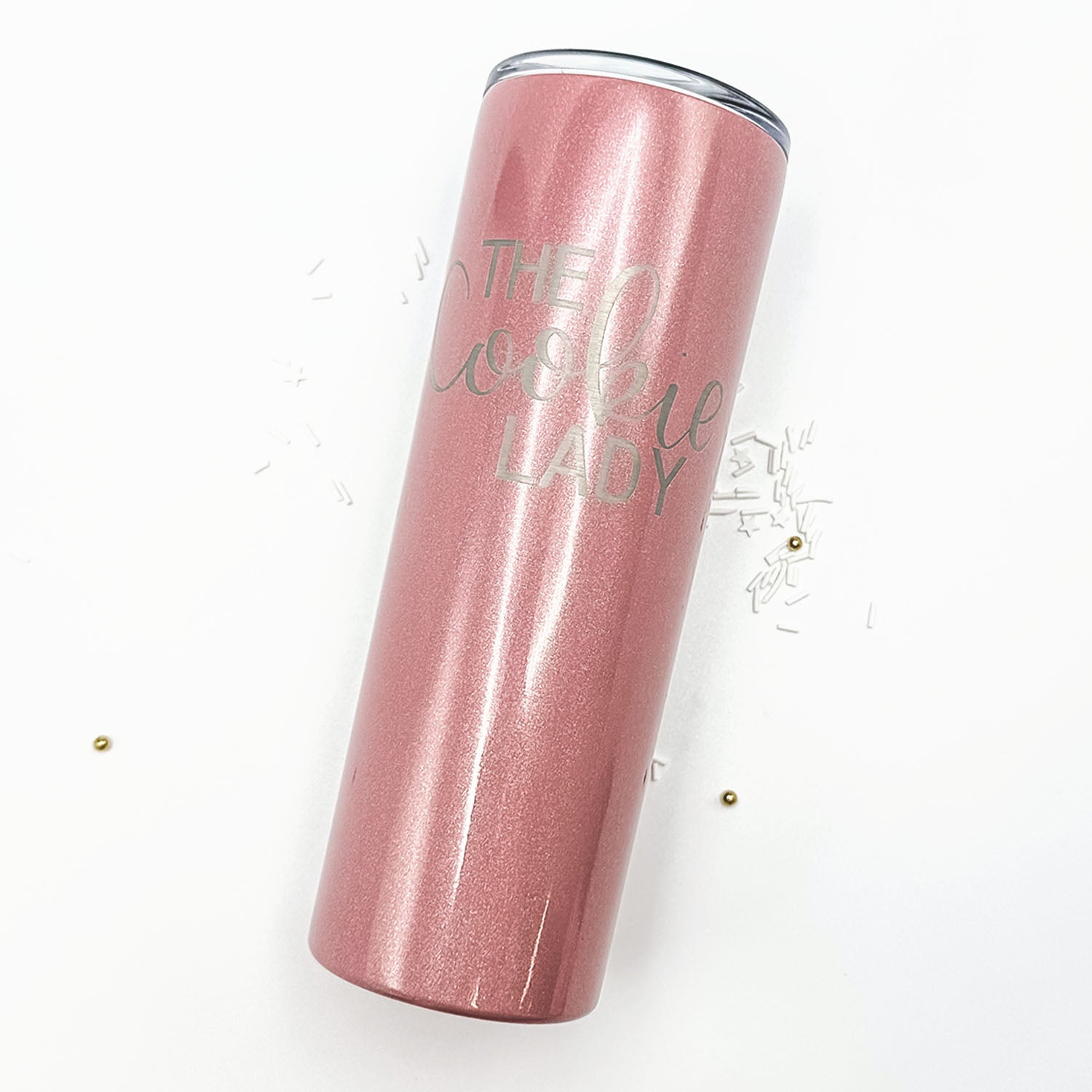 Tumbler Dusty Rose Glitter Stainless Steel 20 oz. Tumbler