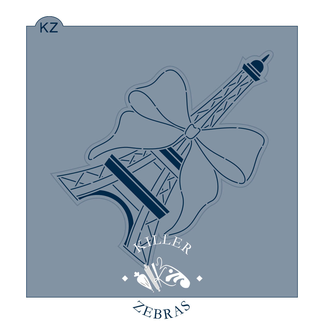 Cookie Cutters Eiffel Tower with Bow Cutter/Stencil
