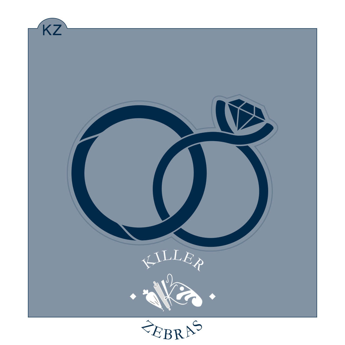 Cookie Cutters Entwined Wedding Rings – Cookie Cutter &amp; Stencil Set