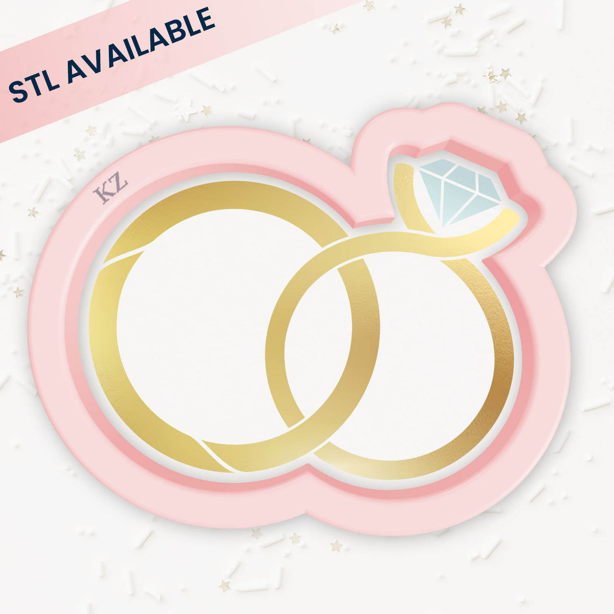 Cookie Cutters Entwined Wedding Rings – Cookie Cutter &amp; Stencil Set