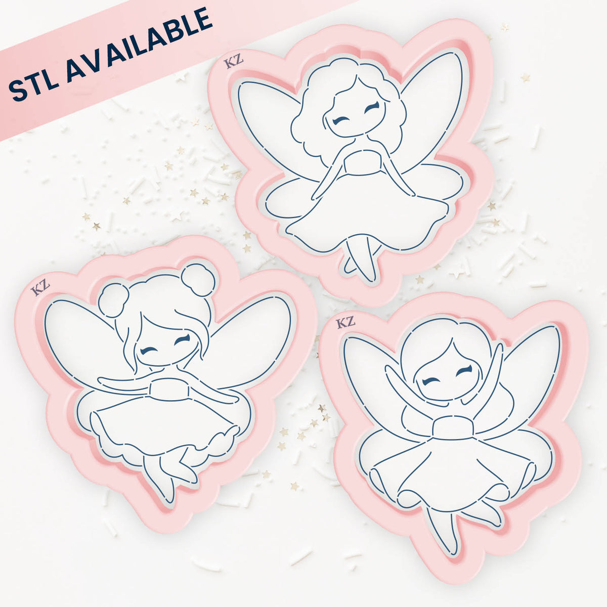 Cookie Cutters Fairies Cutter/Stencil Set of 3