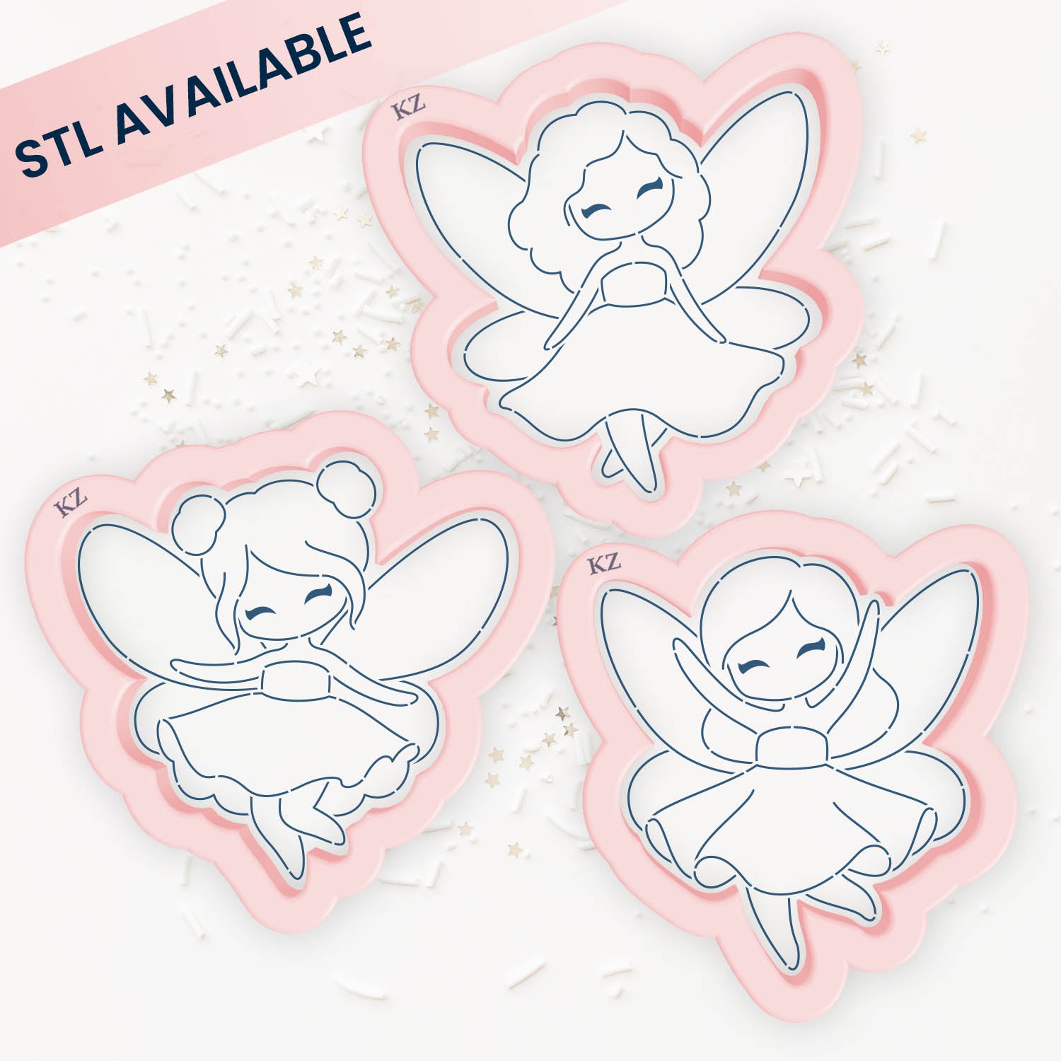Cookie Cutters Fairies Cutter/Stencil Set of 3