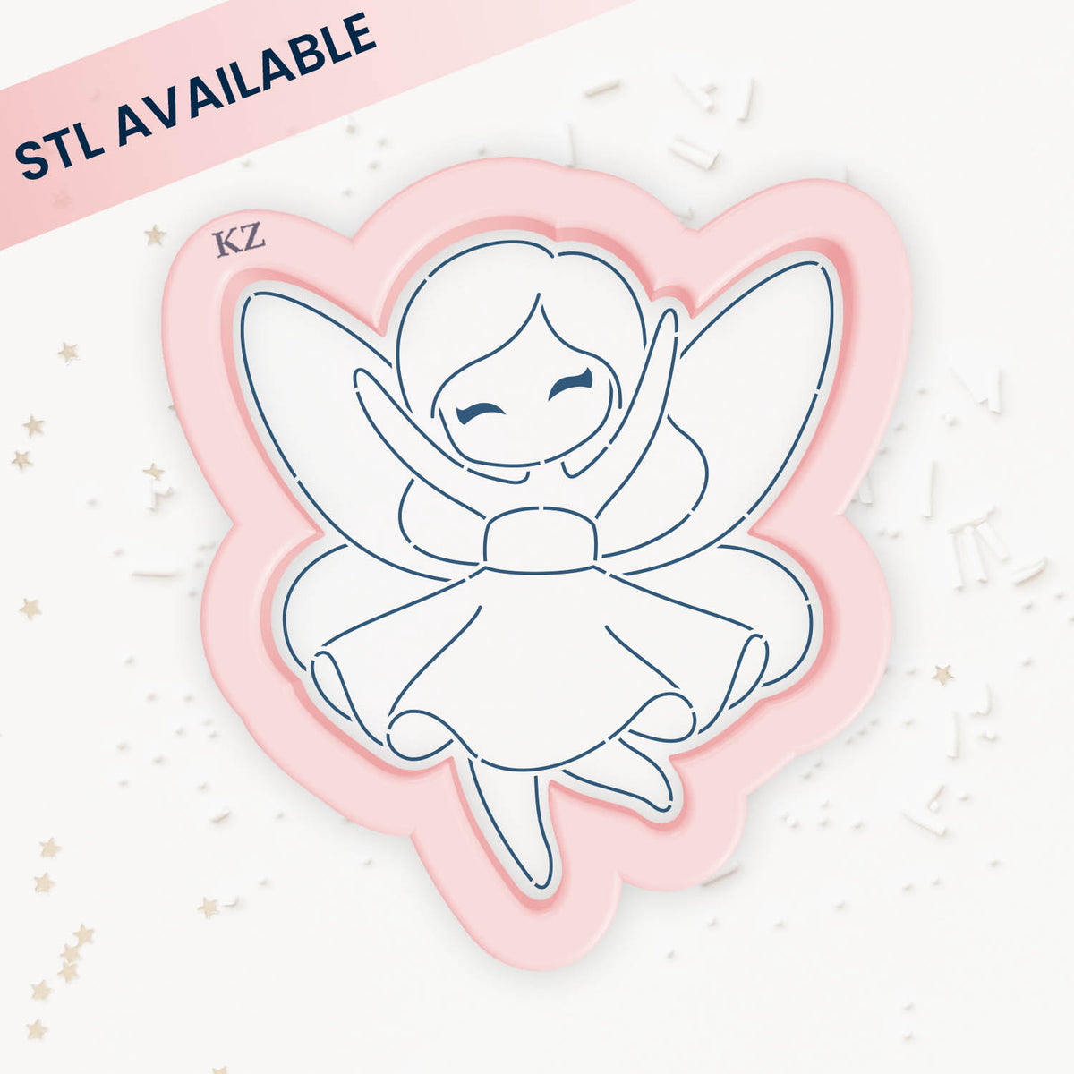 Cookie Cutters Fairy (Style 3) Cutter/Stencil