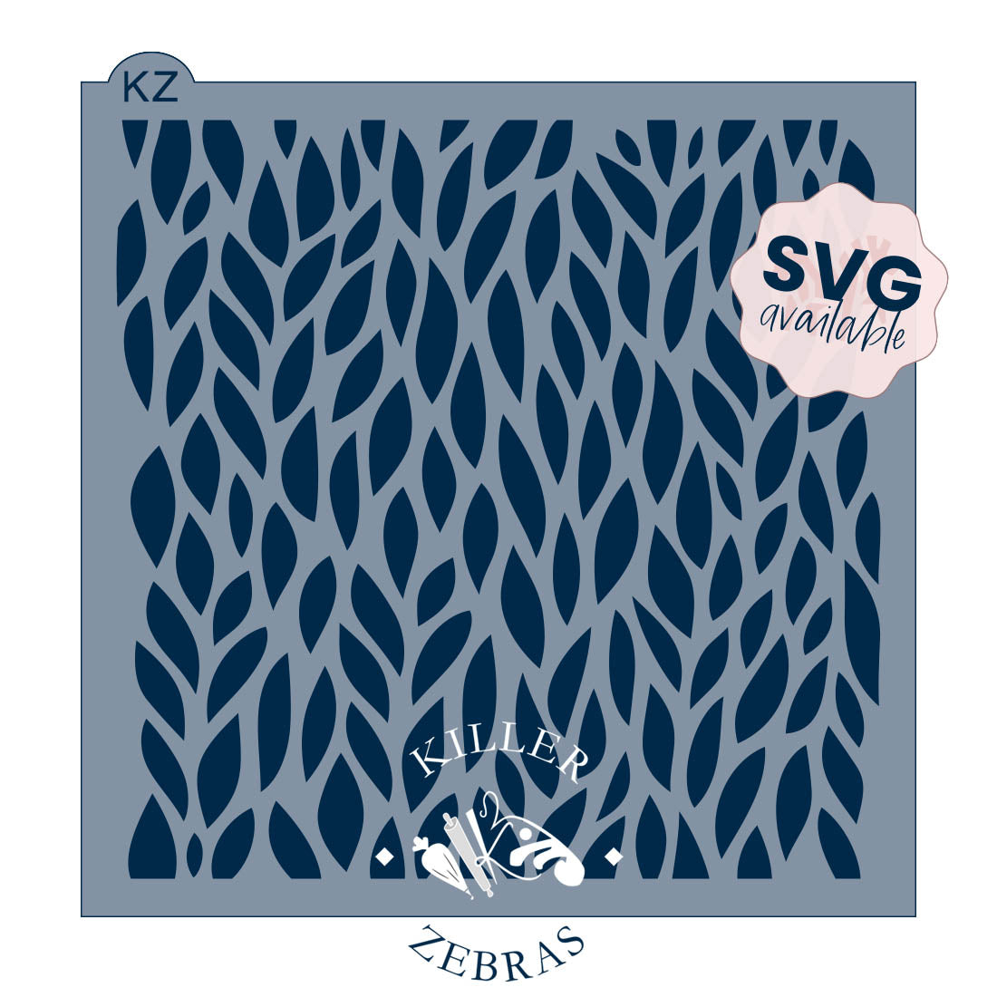 5.5 x 5.5 Stencil Falling Leaves – Cookie Stencil