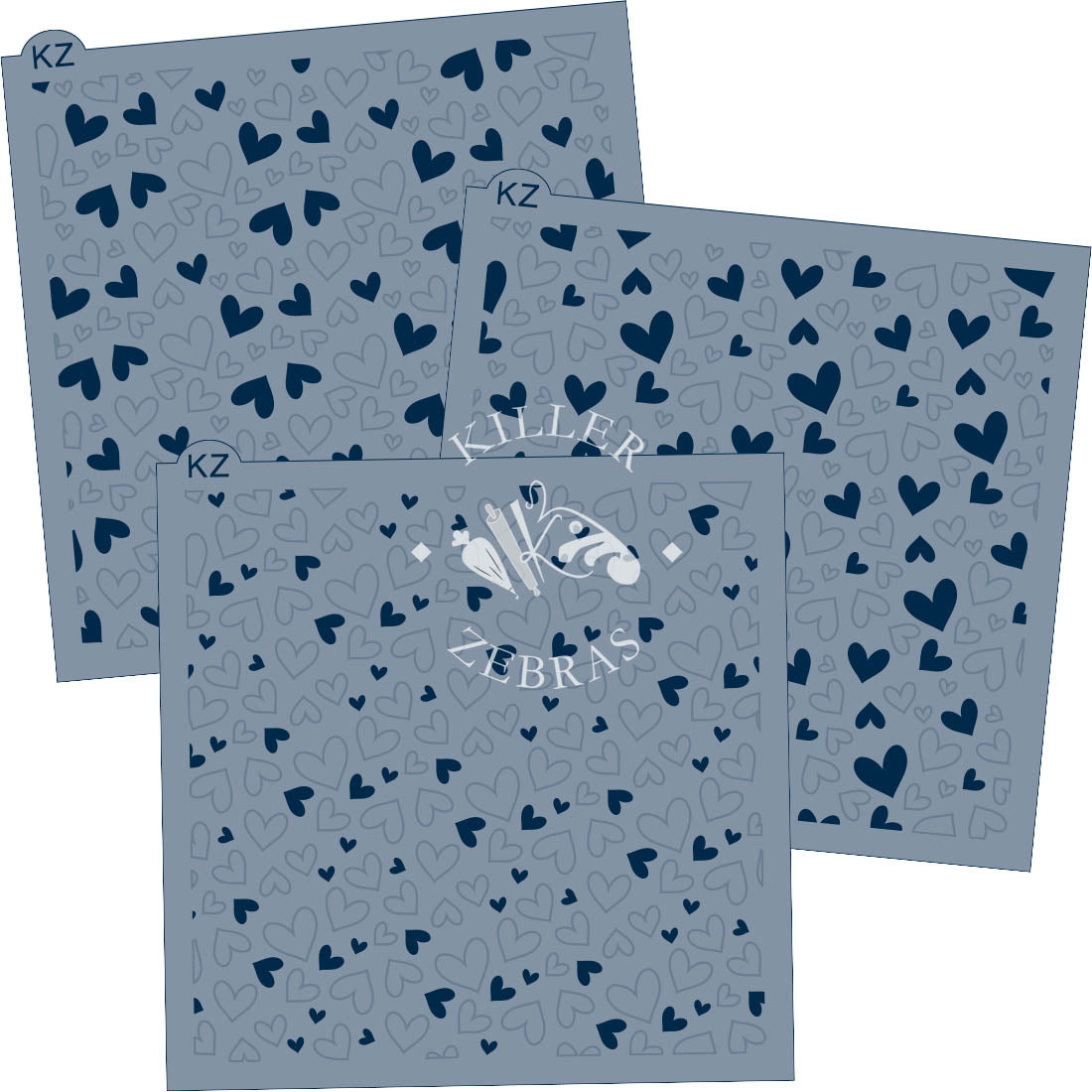 5.5 x 5.5 Stencil Falling in Love – Layered Cookie Stencil