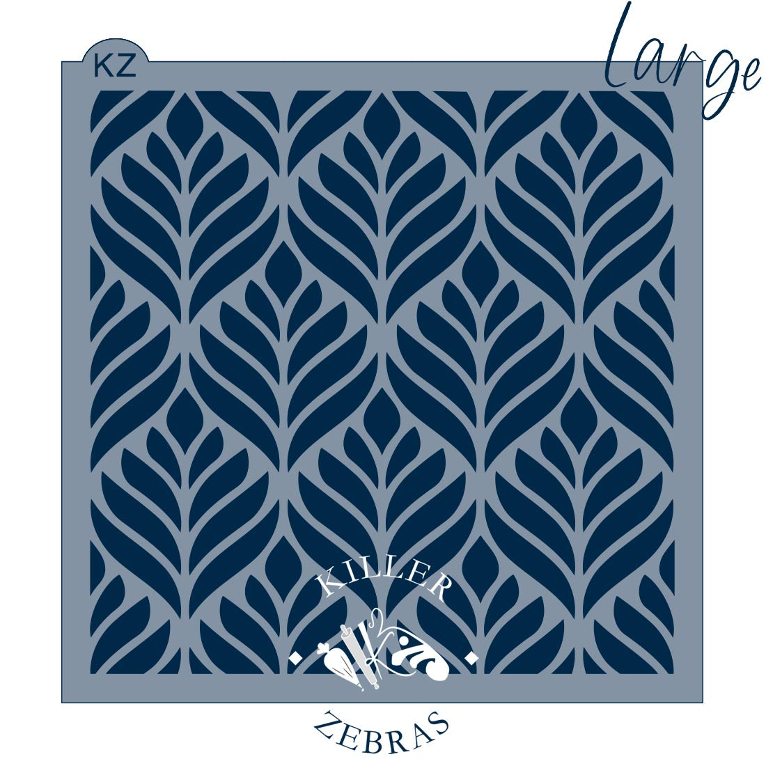 5.5 x 5.5 Stencil Fern Leaves Stencil Large