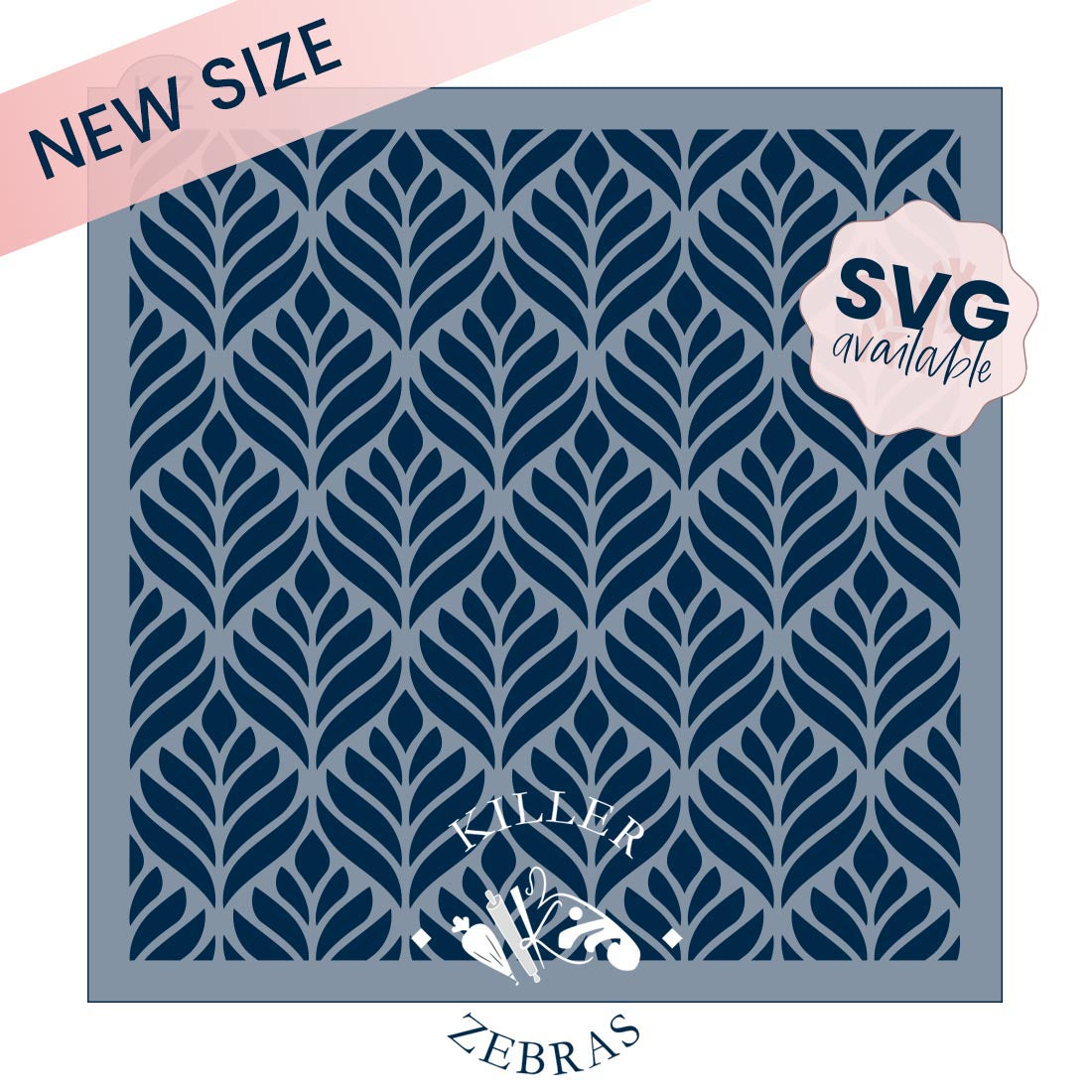 5.5 x 5.5 Stencil Fern Leaves Stencil Digital SVG Download