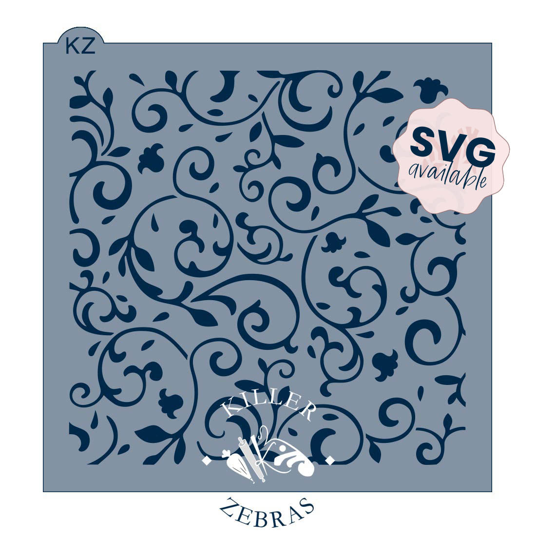 5.5 x 5.5 Stencil Filigree Stencil