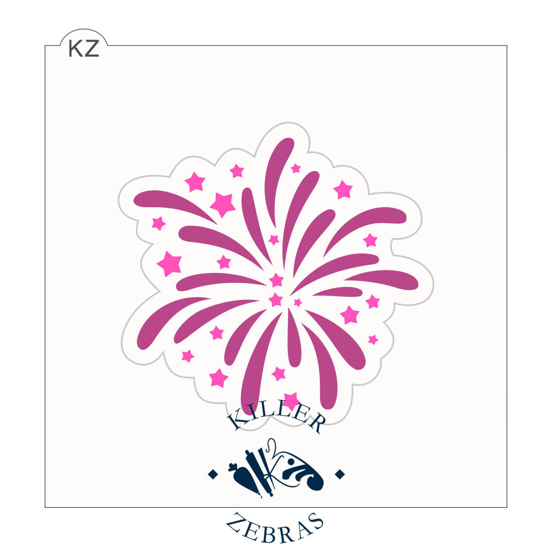 Cookie Cutters Fireworks – Cookie Cutter &amp; Stencil Set