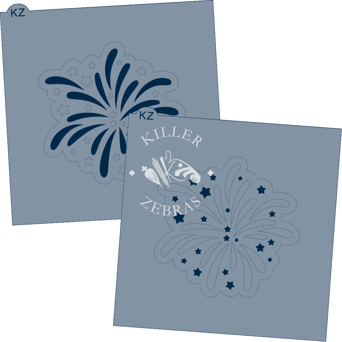 Cookie Cutters Fireworks – Cookie Cutter &amp; Stencil Set