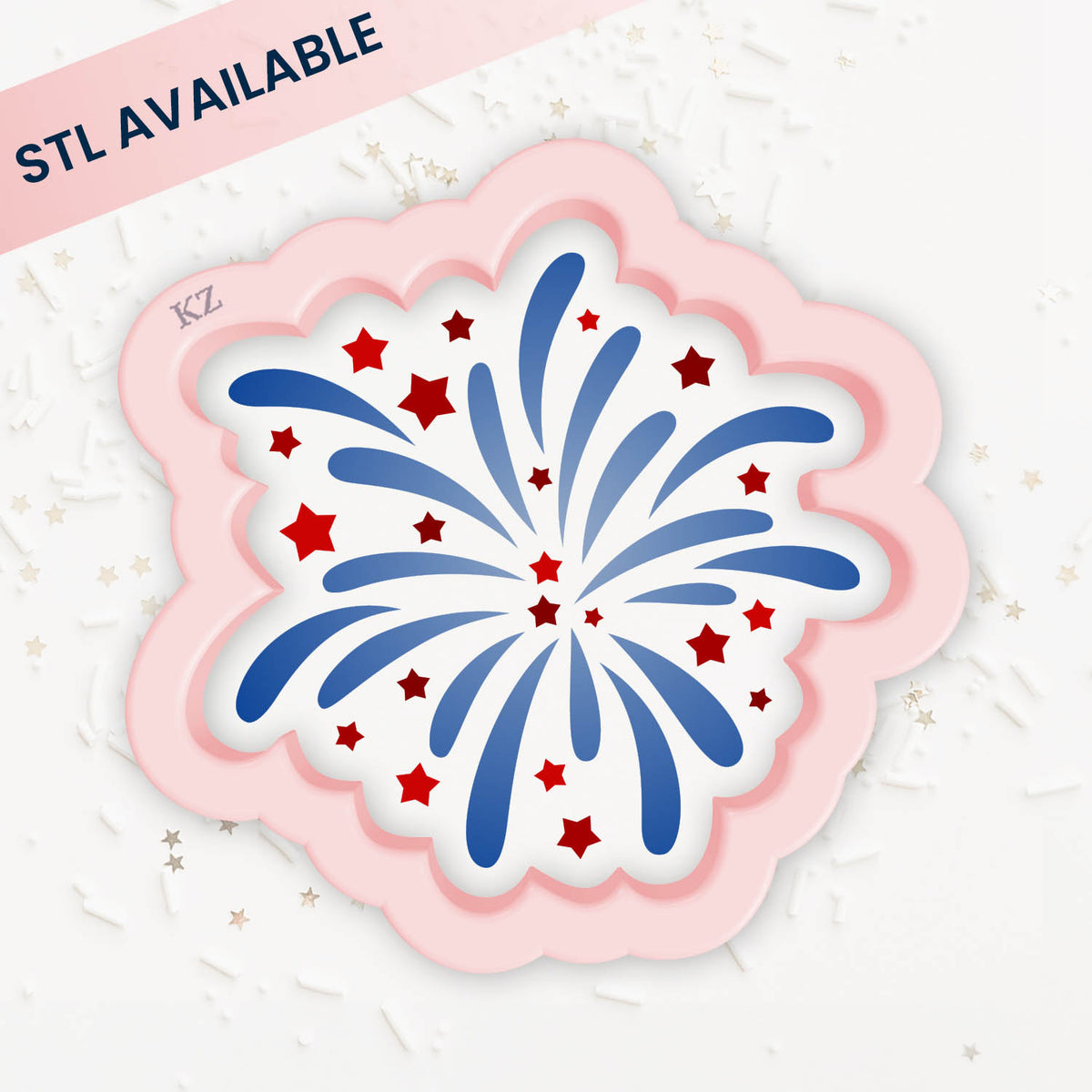 Cookie Cutters Fireworks – Cookie Cutter &amp; Stencil Set