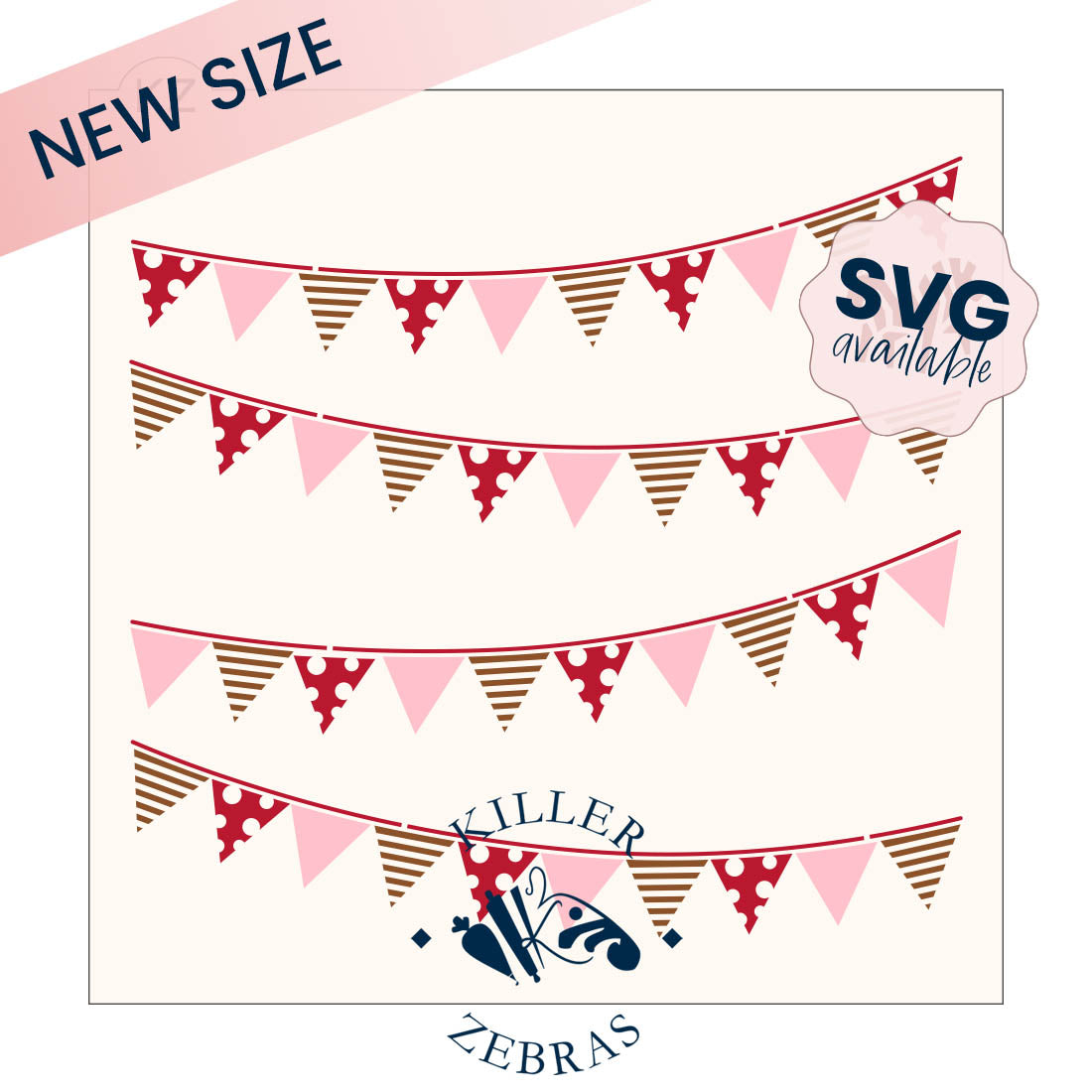 5.5 x 5.5 Stencil Flag Banner – Layered Cookie Stencil
