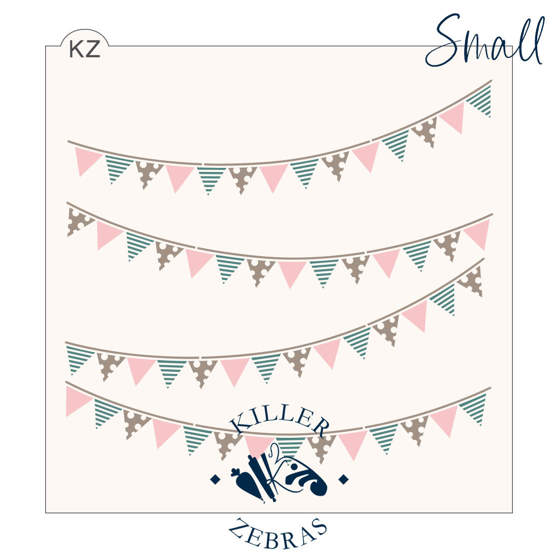 5.5 x 5.5 Stencil Flag Banner – Layered Cookie Stencil
