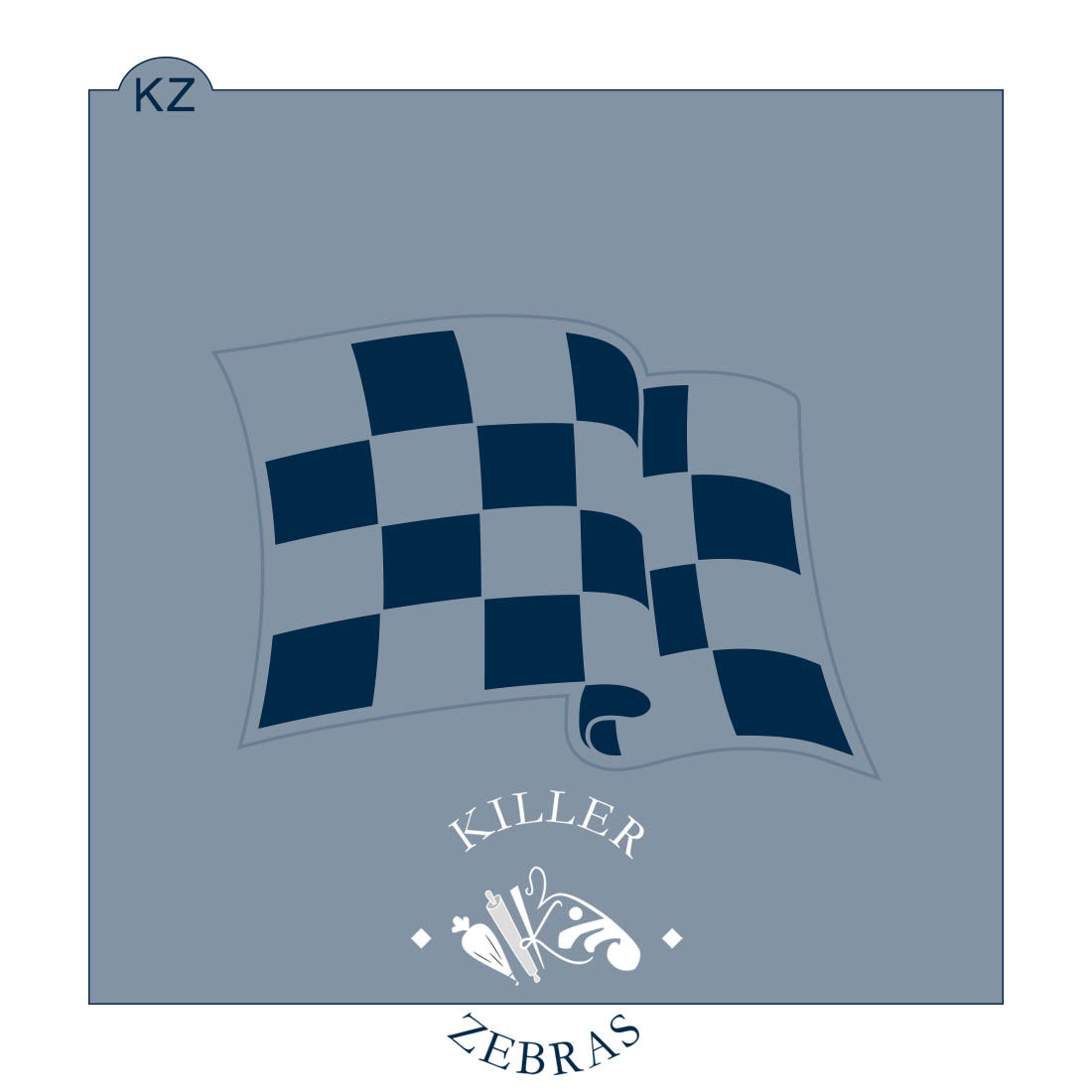 Cookie Cutters Flag Cutter/Stencil No Cutter Checkered Flag