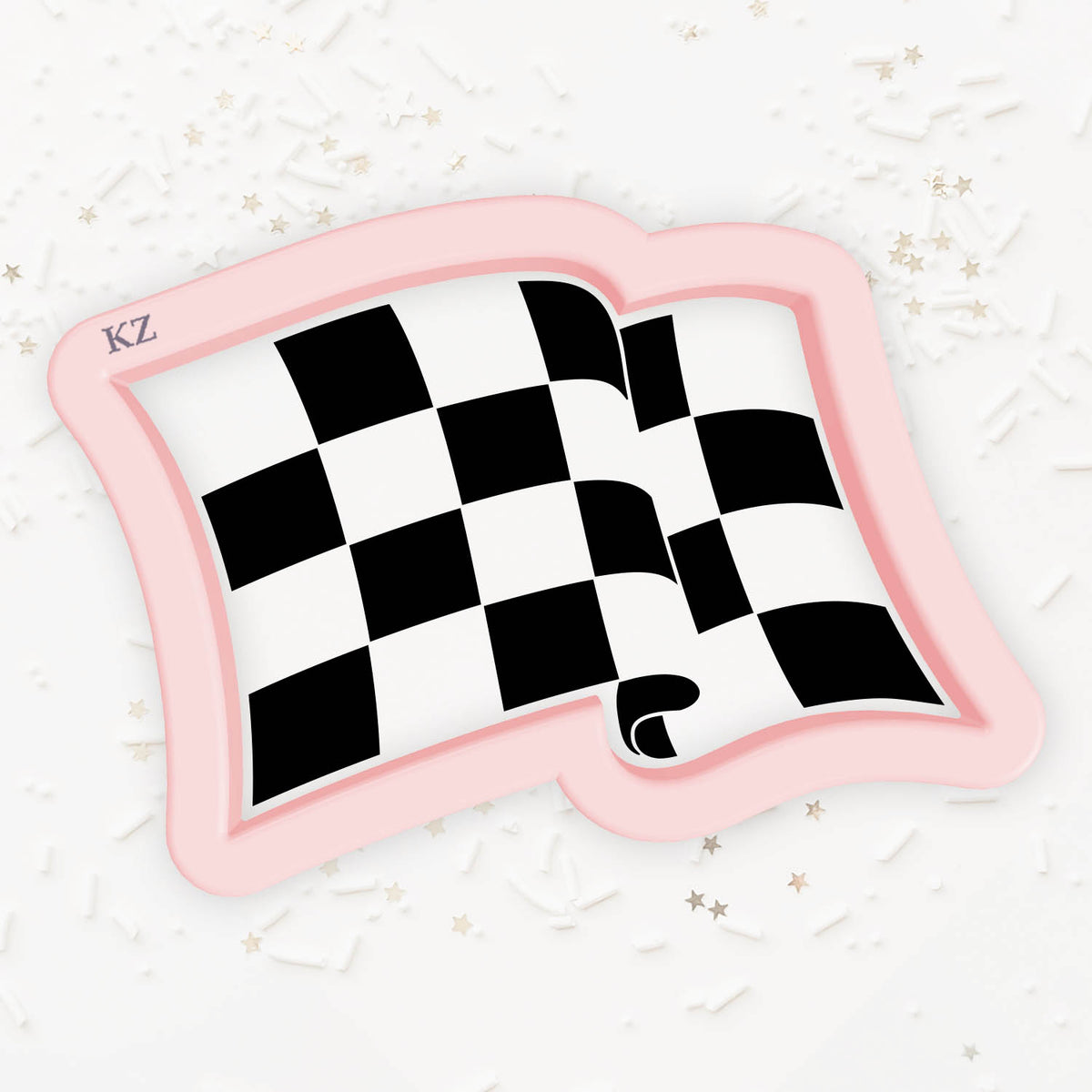 Cookie Cutters Flag Cutter/Stencil Cutter Checkered Flag