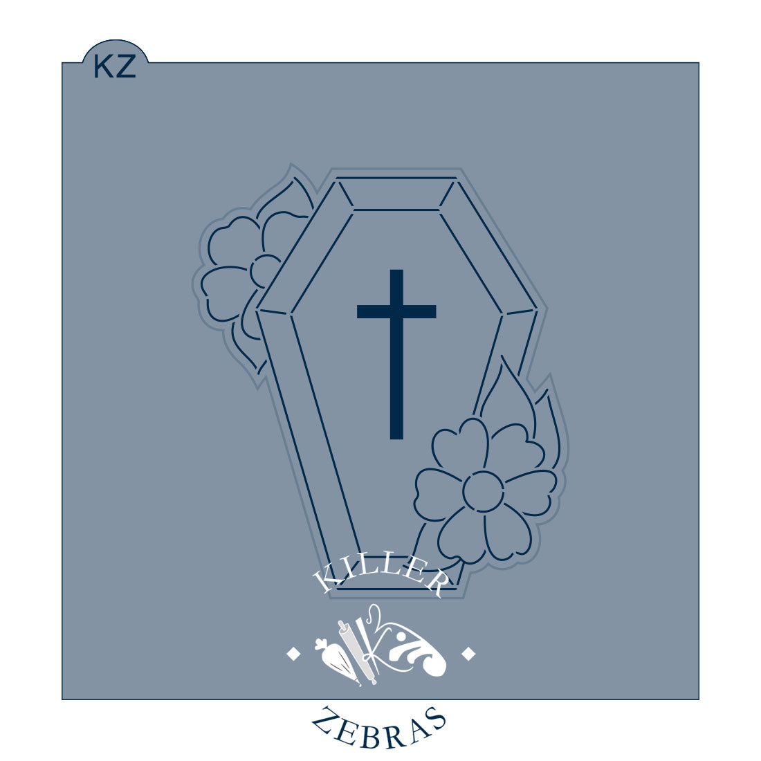 Cookie Cutters Floral Coffin Cutter/Stencil