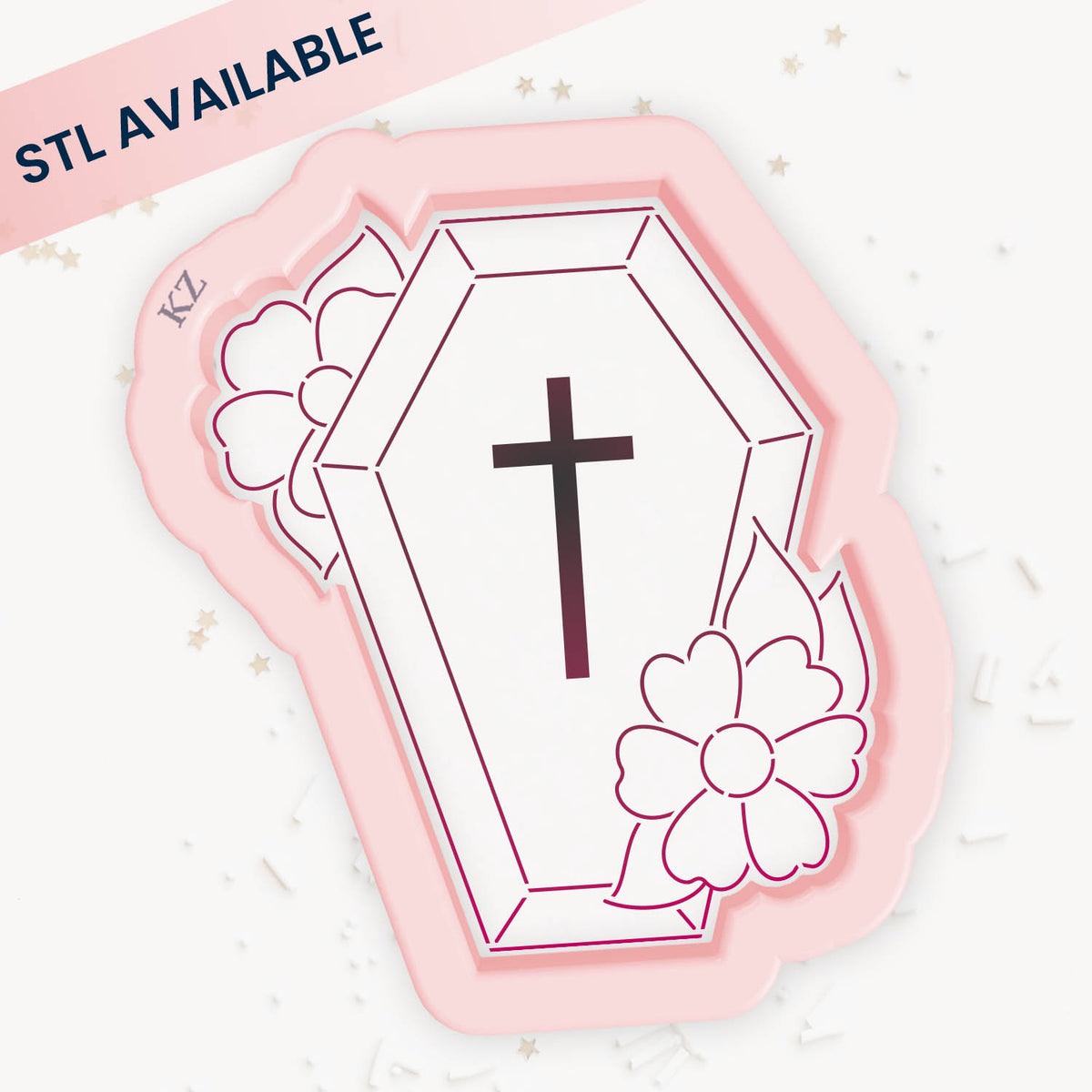 Cookie Cutters Floral Coffin Cutter/Stencil