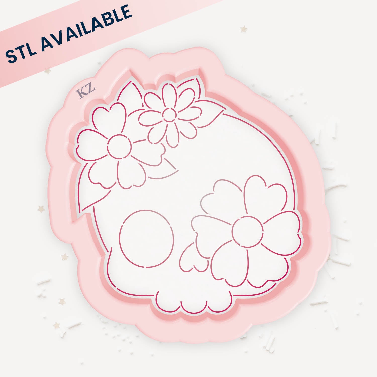 Cookie Cutters Floral Skull – Cookie Cutter & Stencil Set