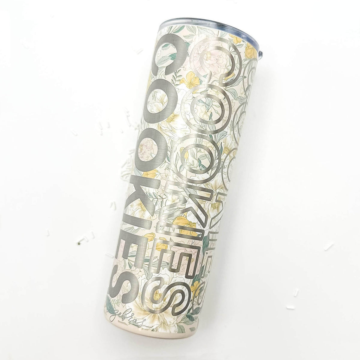 Tumbler Floral Stainless Steel 20 oz. Tumbler