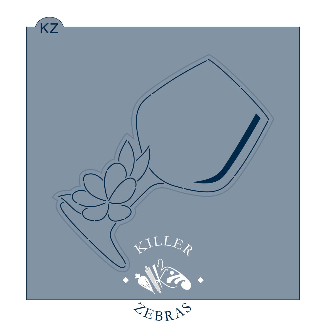 Cookie Cutters Floral Wine Glass – Cookie Cutter &amp; Stencil Set