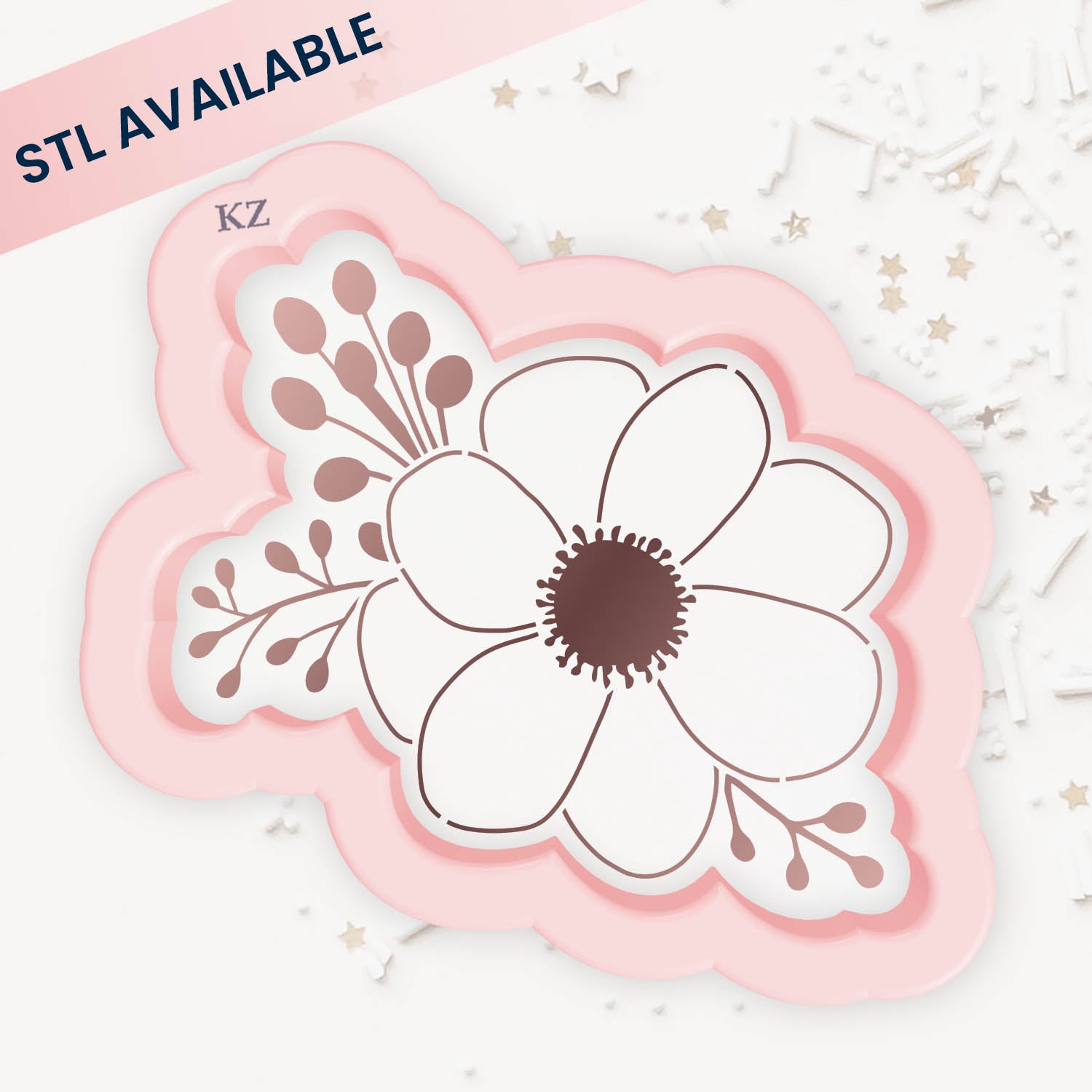 Cookie Cutters Flower Bunch Cutter/Stencil