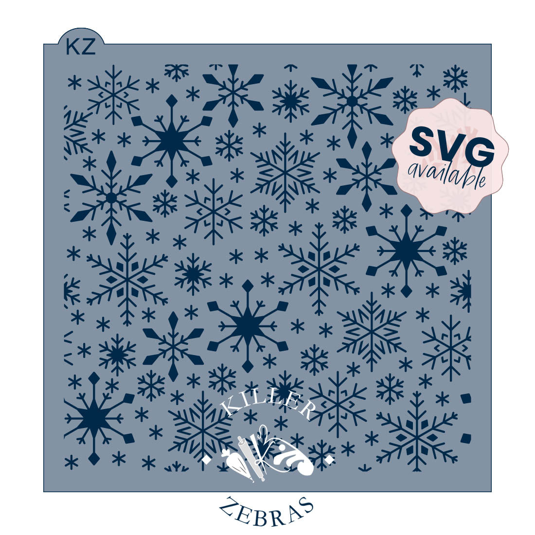 5.5 x 5.5 Stencil Flurry Stencil