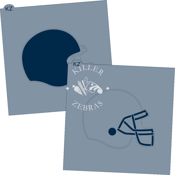 cookie ball football helmets Football Helmet Cookie Cutter & Stencil Set | Cookie Decorating Set
