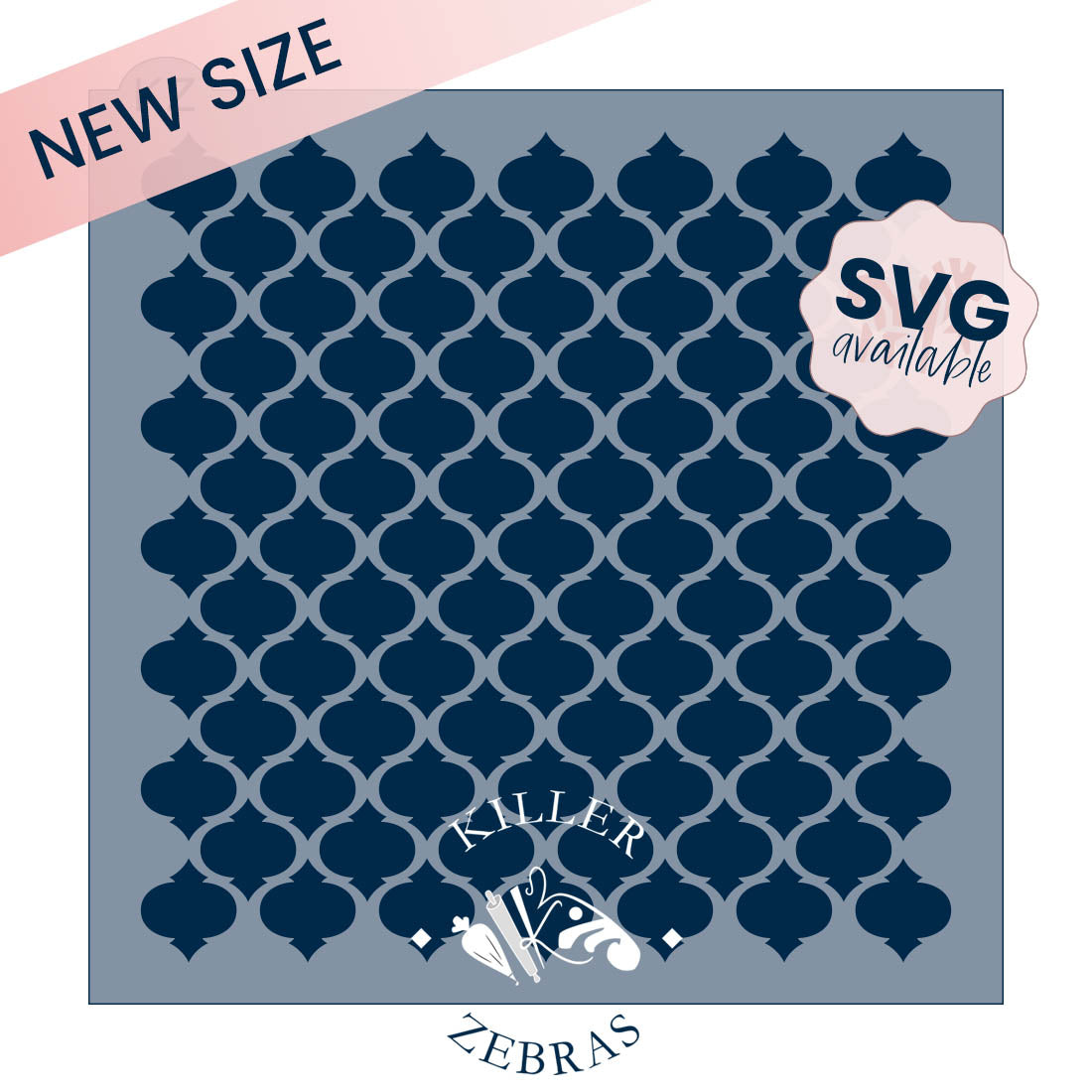 5.5 x 5.5 Stencil French Trellis – Cookie Stencil