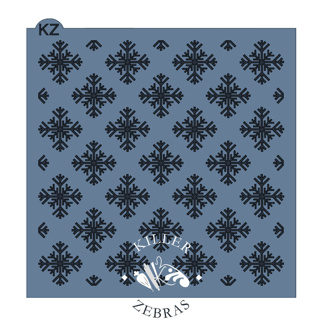 Geometric Snowflakes Stencil