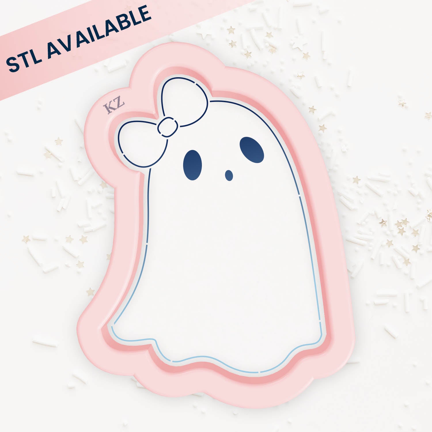 Cookie Cutters Ghost with Bow – Cookie Cutter & Stencil Set