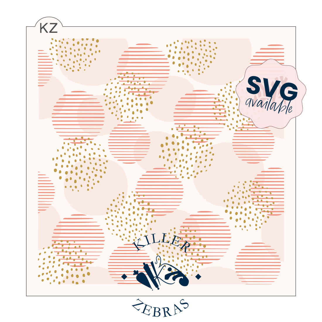 5.5 x 5.5 Stencil Glam Dots 3 Part Stencil