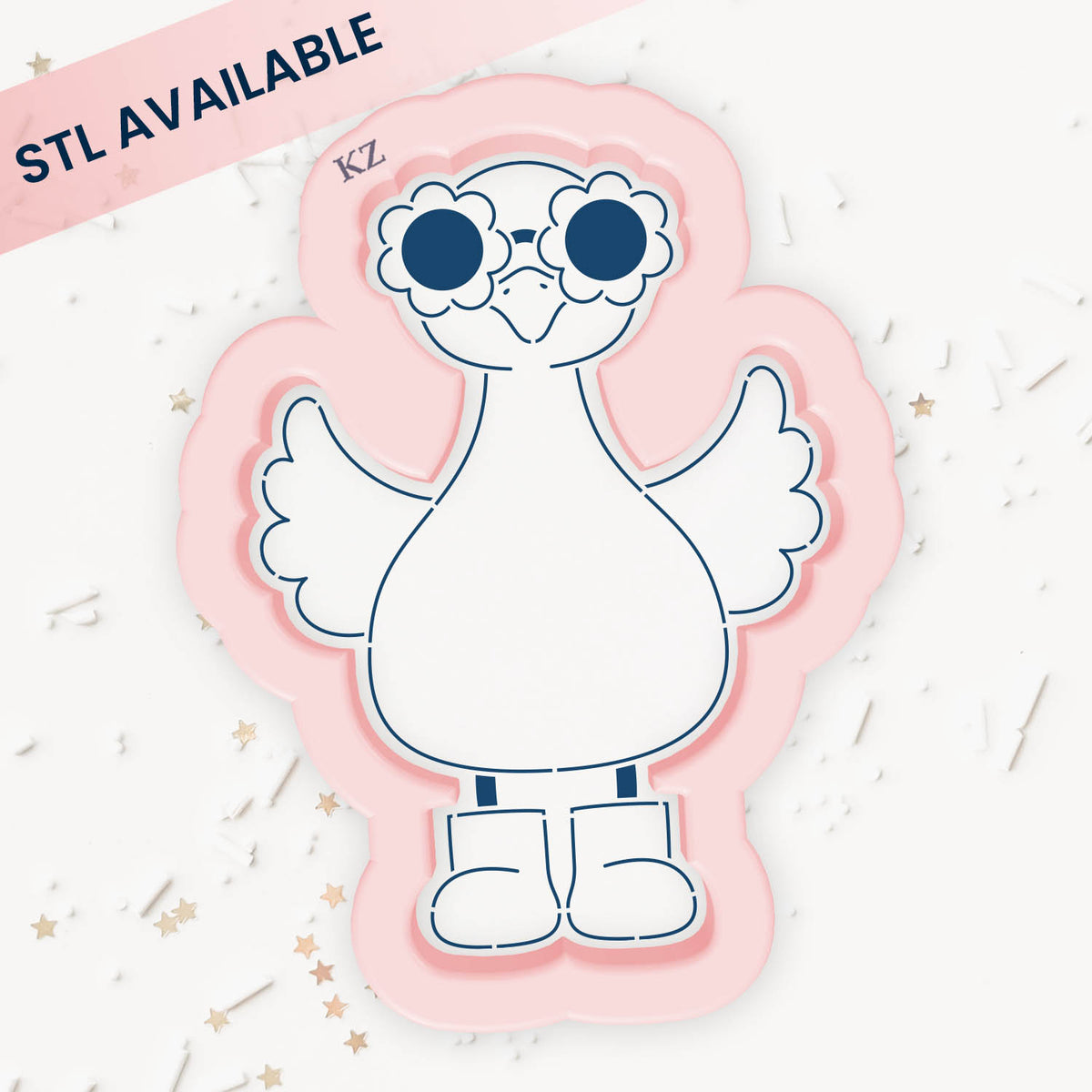 Cookie Cutters Goose in Glasses Cutter/Stencil