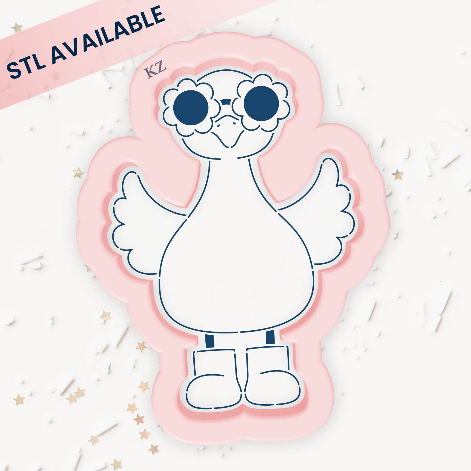 Cookie Cutters Goose in Glasses Cutter/Stencil