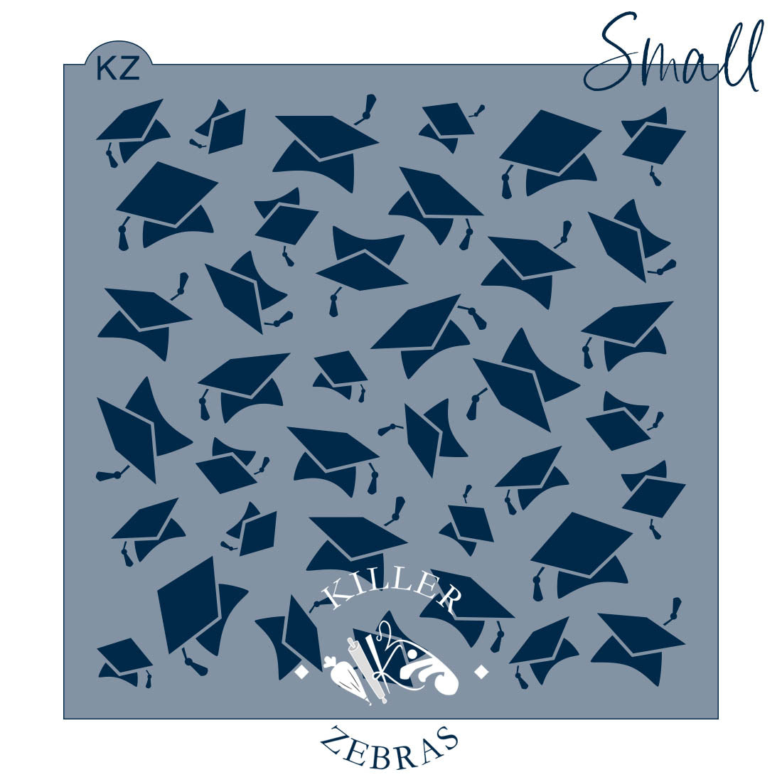 5.5 x 5.5 Stencil Graduation Caps – Cookie Stencil