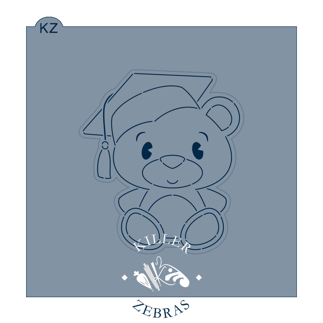 Cookie Cutters Graduation Bear – Cookie Cutter &amp; Stencil Set
