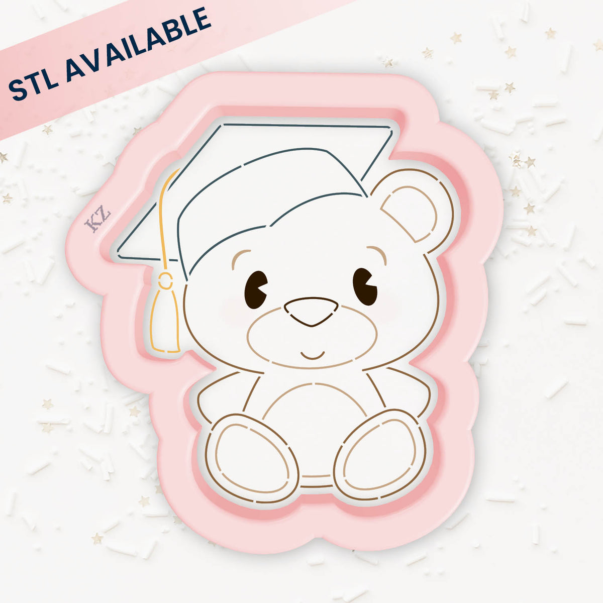 Cookie Cutters Graduation Bear – Cookie Cutter &amp; Stencil Set