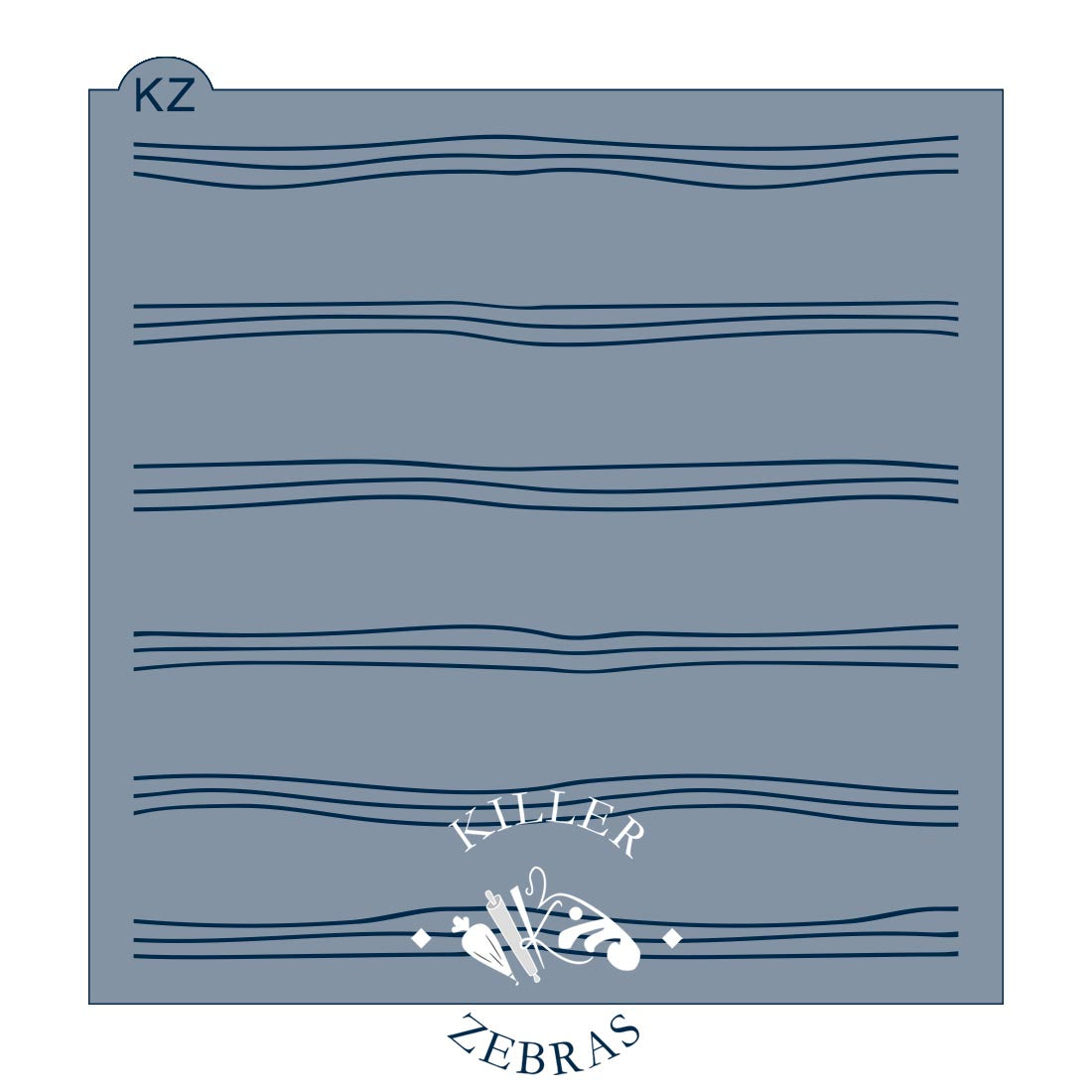 5.5 x 5.5 Stencil Hand Drawn Plaid Stencil