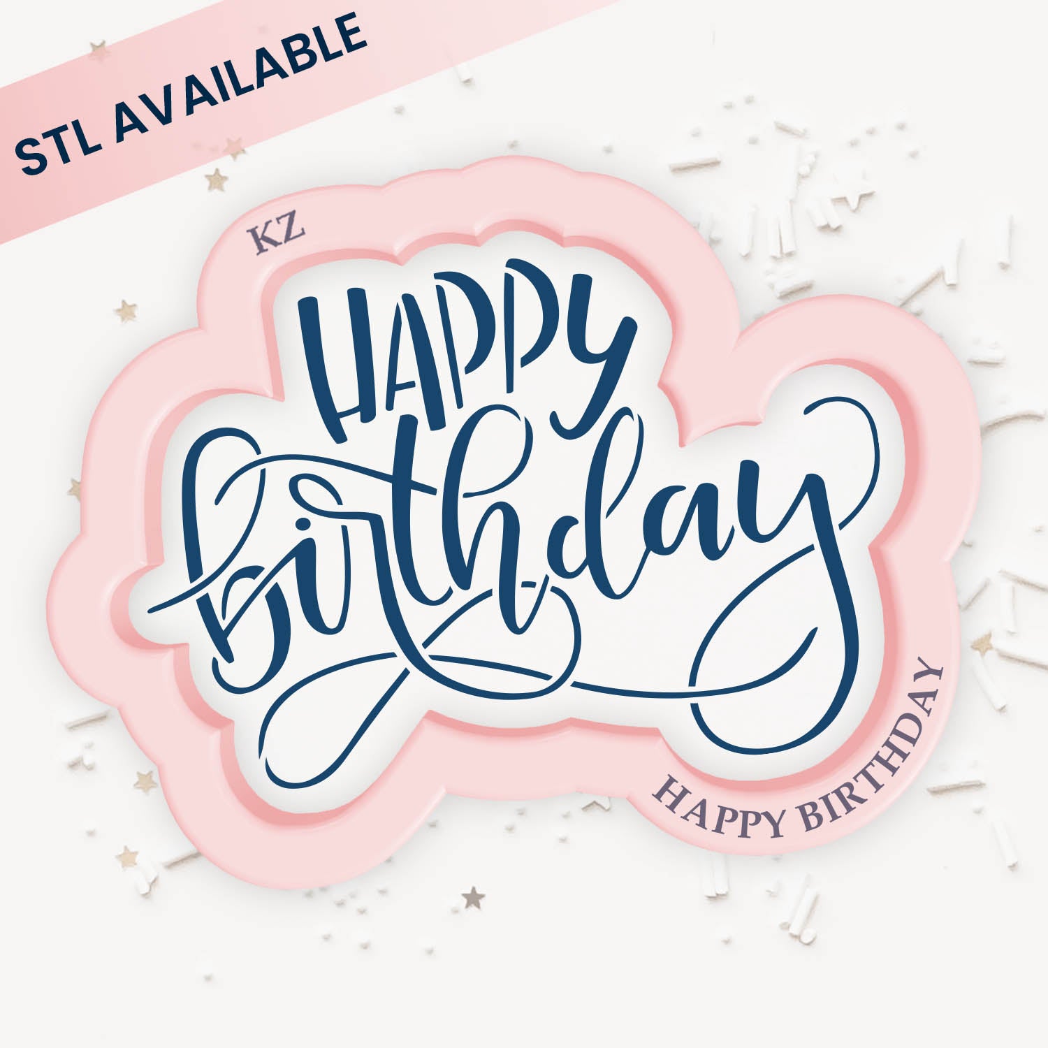 Happy Birthday Hand Lettered (Style 1) | Killer Zebras