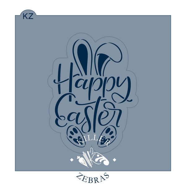 HappyEaster2HandLetteredCookie