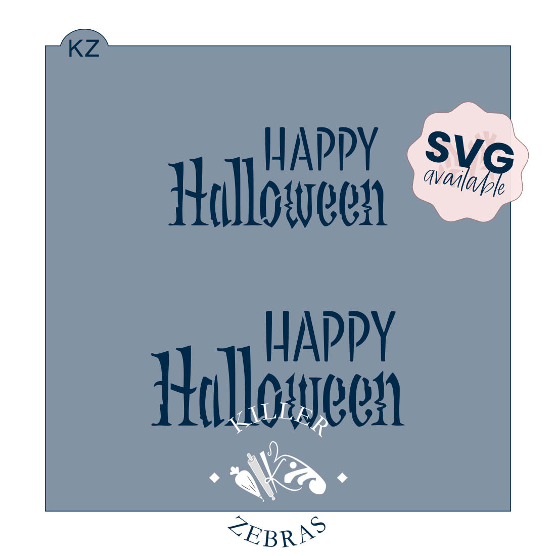 5.5 x 5.5 Stencil Happy Halloween – Cookie Stencil