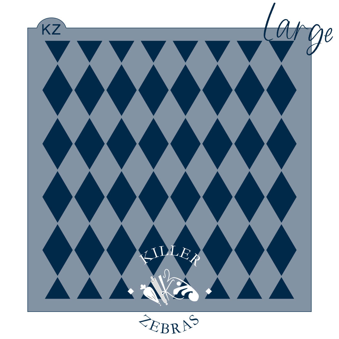 5.5 x 5.5 Stencil Harlequin Stencil Large