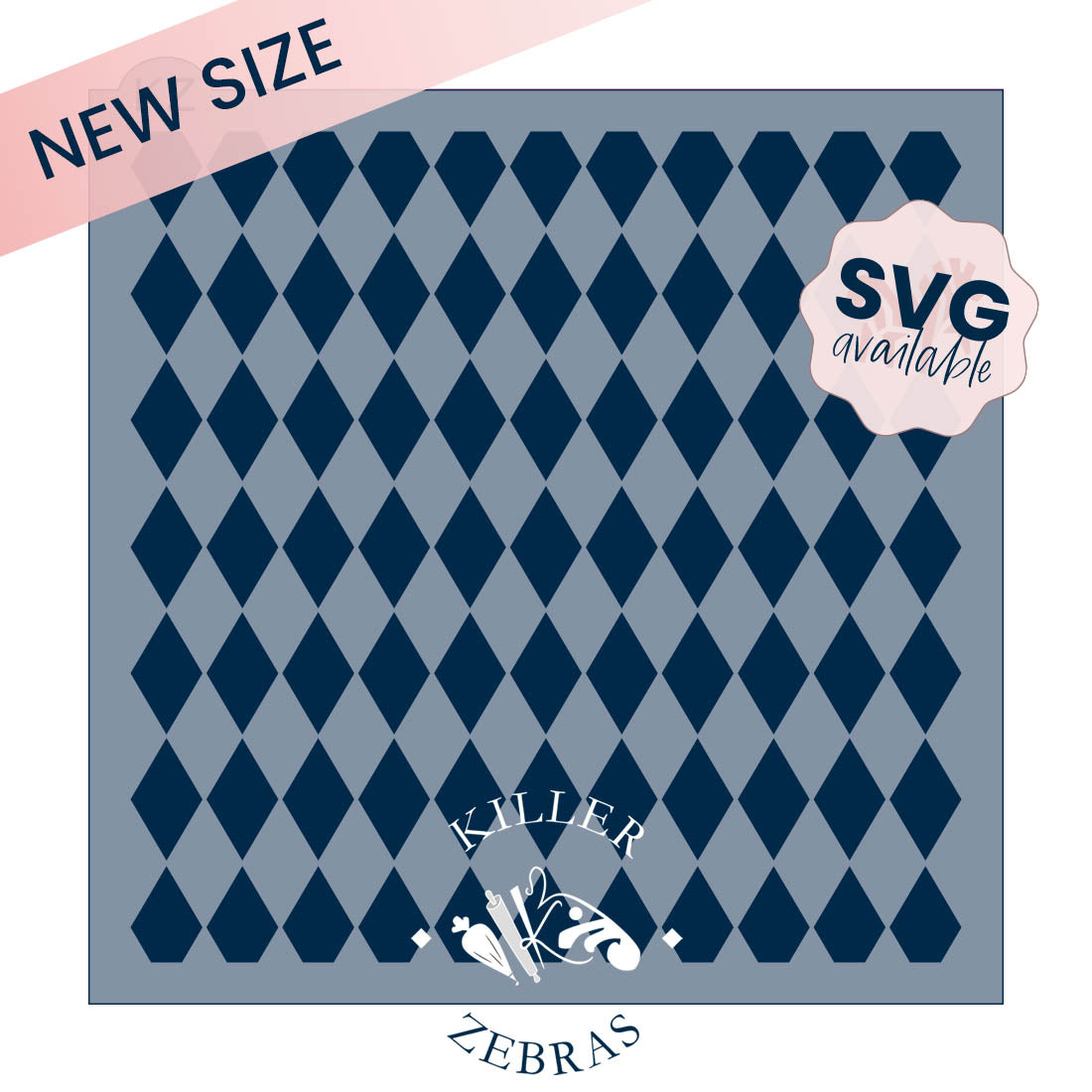 5.5 x 5.5 Stencil Harlequin Stencil