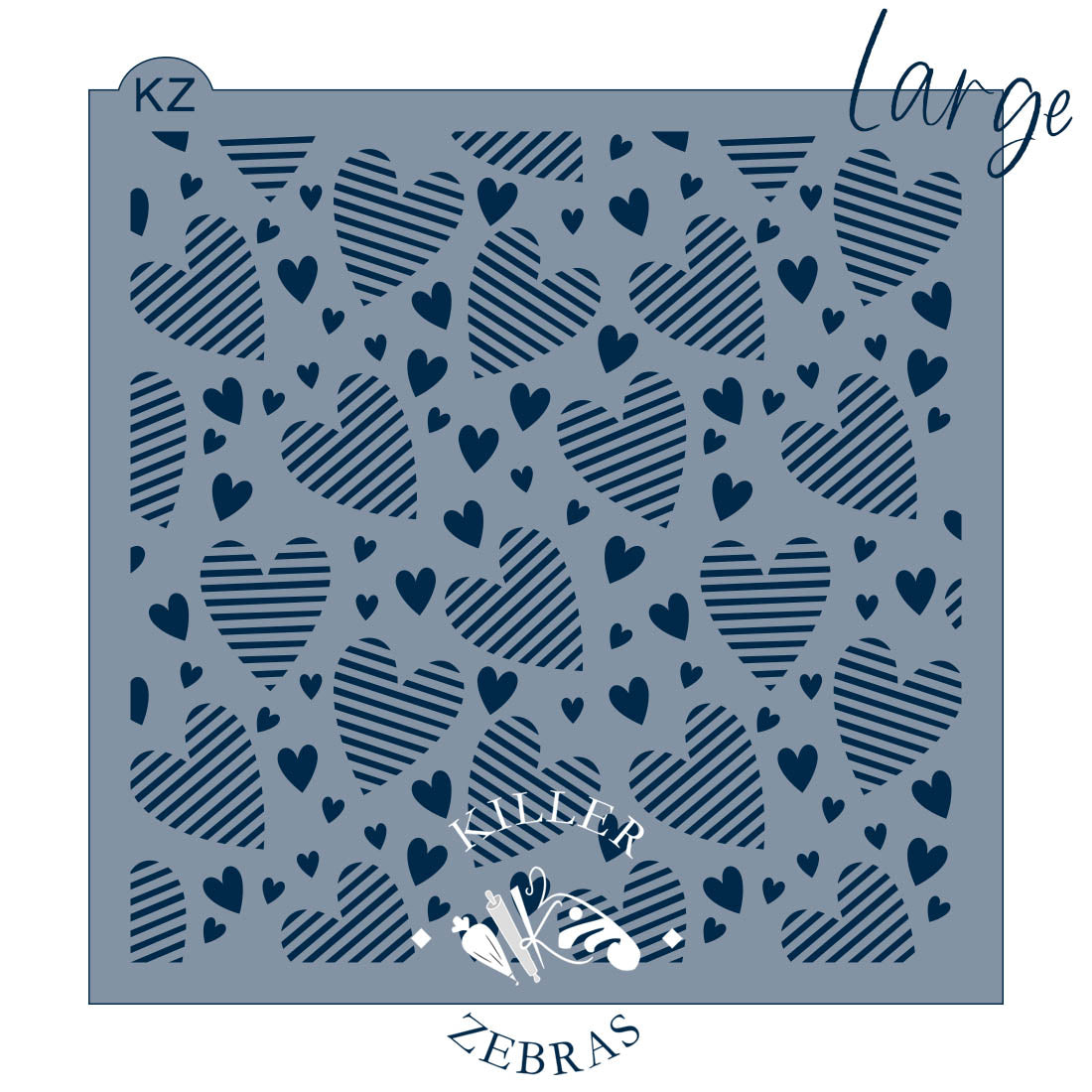 5.5 x 5.5 Stencil Heartthrob Stencil