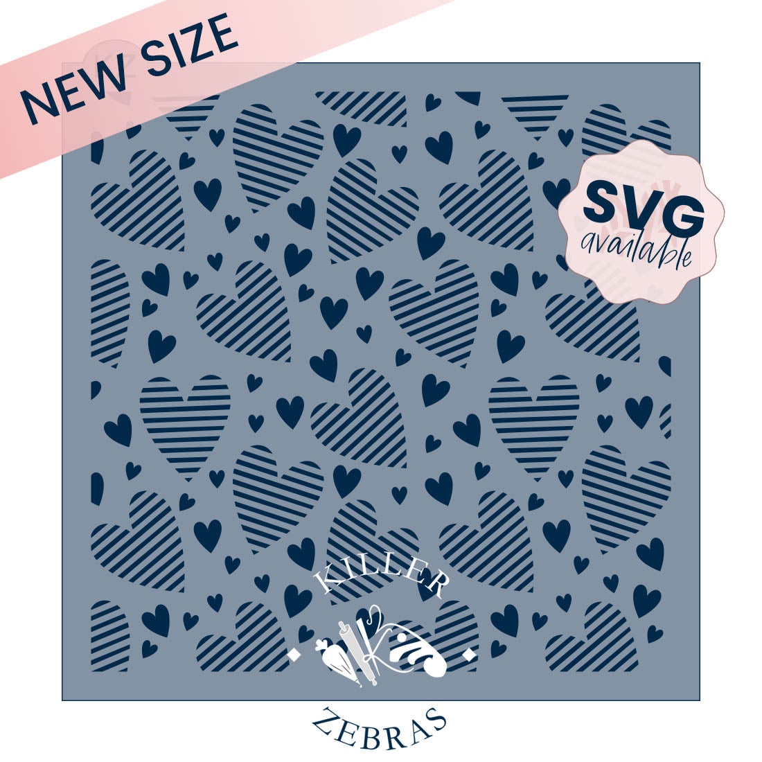 5.5 x 5.5 Stencil Heartthrob Stencil