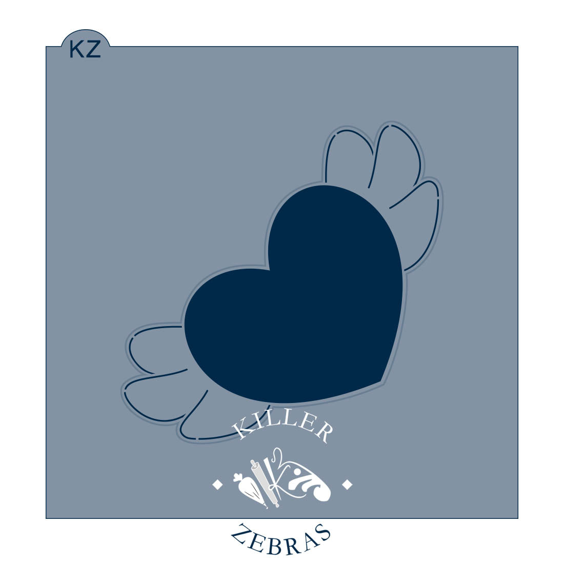 Cookie Cutters Heart With Wings – Cookie Cutter &amp; Stencil Set